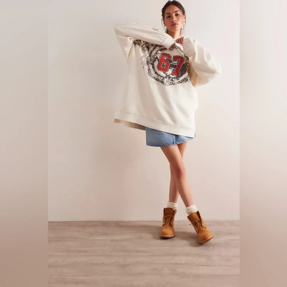 We The Free 67 Hoodie NWOT SMALL OVERSIZED - Picture 3 of 4